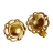Anne Klein винтажные клипсы крупные матовые золотистые