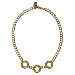 Monet винтажное колье цепь с тремя деталями позолоченное