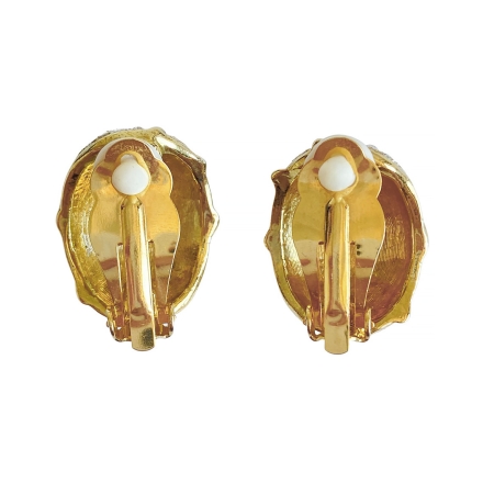 Винтажные крупные клипсы с кристаллами Swarovski