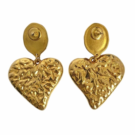 Avon редкие винтажные серьги сердца с красным люцитом 1993 год