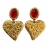 Avon редкие винтажные серьги сердца с красным люцитом 1993 год