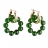  Позолоченные серьги-кольца со съемными подвесками Green