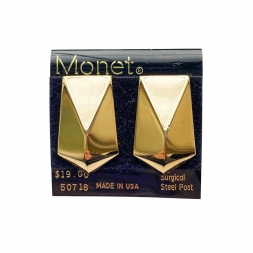 Monet (nos) новые винтажные серьги золотистые
