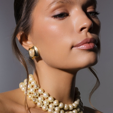 Givenchy винтажные клипсы с жемчугом новые NOS