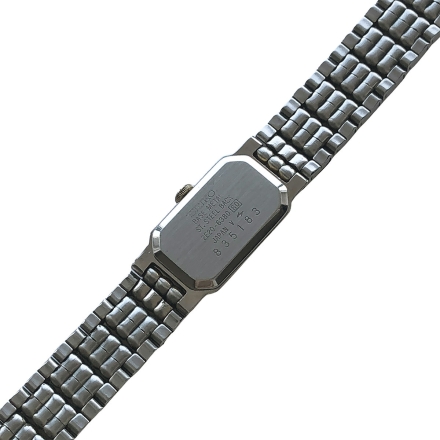 Seiko японские винтажные часы с биколорным браслетом и белым циферблатом