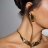 Avon винтажные клипсы крупные позолоченные с кристаллами