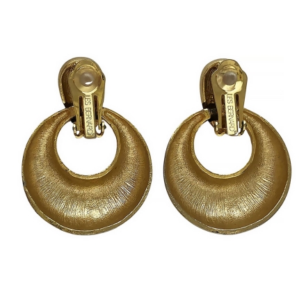 Les Bernard винтажные клипсы крупные в стиле door knocker