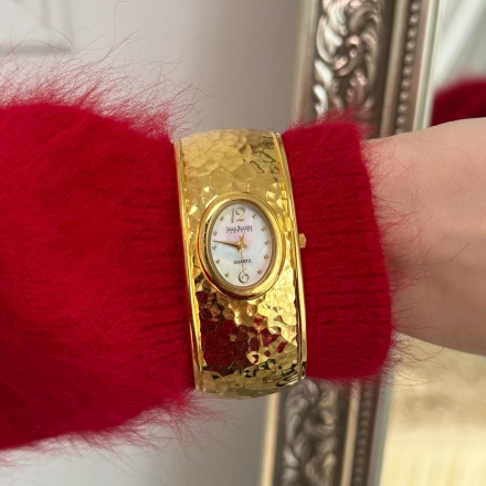 Joan Rivers винтажные позолоченные часы-браслет