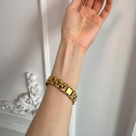 Givenchy винтажные позолоченные часы с браслетом цепью