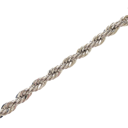 Napier винтажный крупный браслет с кордовым плетением серебристый