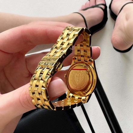 Gucci 5400l винтажные женские часы с черным циферблатом
