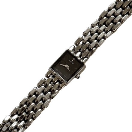 Seiko японские винтажные женские часы с серебристым браслетом