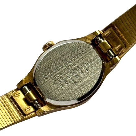 Citizen винтажные часы женские элегантные позолоченные