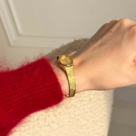 Citizen винтажные часы женские элегантные позолоченные