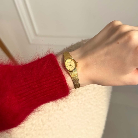 Citizen винтажные часы женские элегантные позолоченные