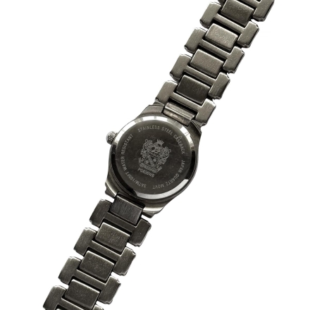 Paolo Gucci винтажные часы с серебристым браслетом и черным циферблатом